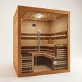 Indoor Dry Heat Sauna Built for Home Wellness, 9kW Finnish Stone Heater, Star-Lit Ceiling, Seats 4 Adults